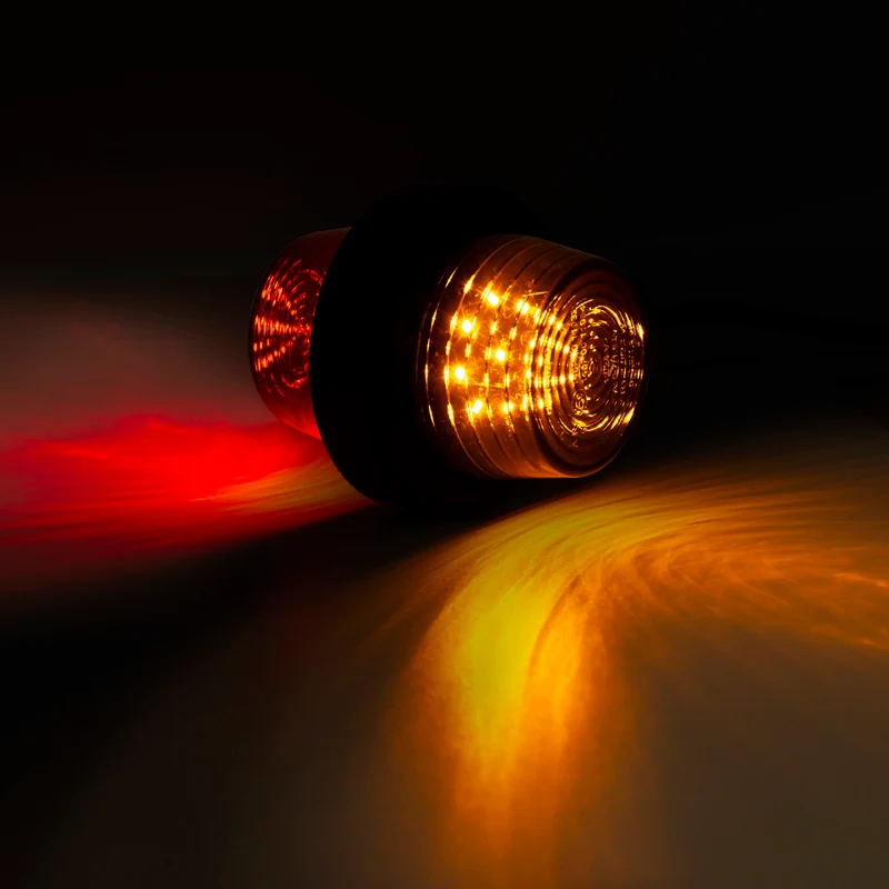 Old School Short Arm Danish Marker Lights with Dark Lens / Choose Colour