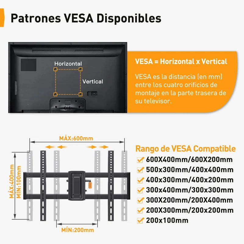 Perlegear Supporto TV Parete da 37-82 Pollici, Staffa TV Girevole Inclinabile ed Estendibile, Braccio Ultra Resistente Fino 60kg, VESA 200x100-600x400mm