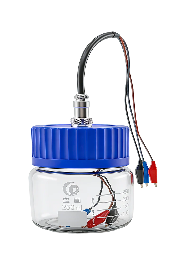 Kit di morsettiera e cella di prova con modalità a tre elettrodi per batterie a stato solido, modello GT04
