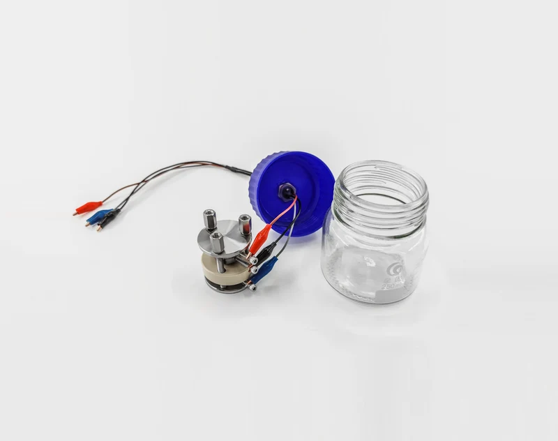 Kit di morsettiera e cella di prova con modalità a tre elettrodi per batterie a stato solido, modello GT04