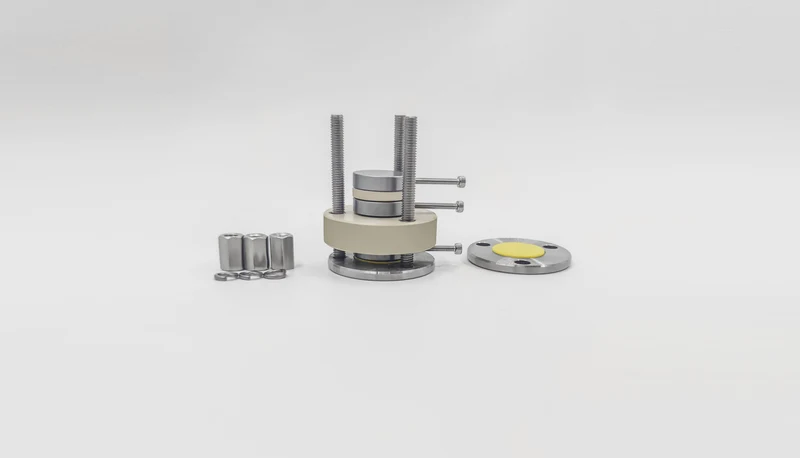 Kit di morsettiera e cella di prova con modalità a tre elettrodi per batterie a stato solido, modello GT04