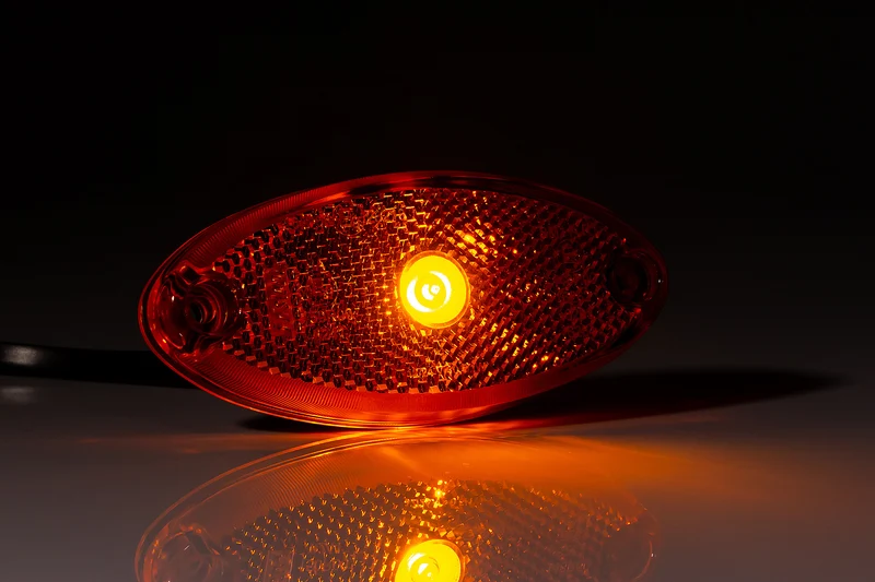 Fristom Oval Trailer Style LED Marker Light with Reflector