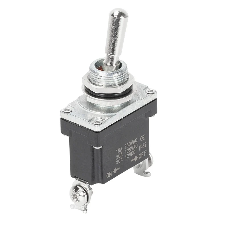 ON/OFF Waterproof Metal Toggle Switch with Screw Terminals