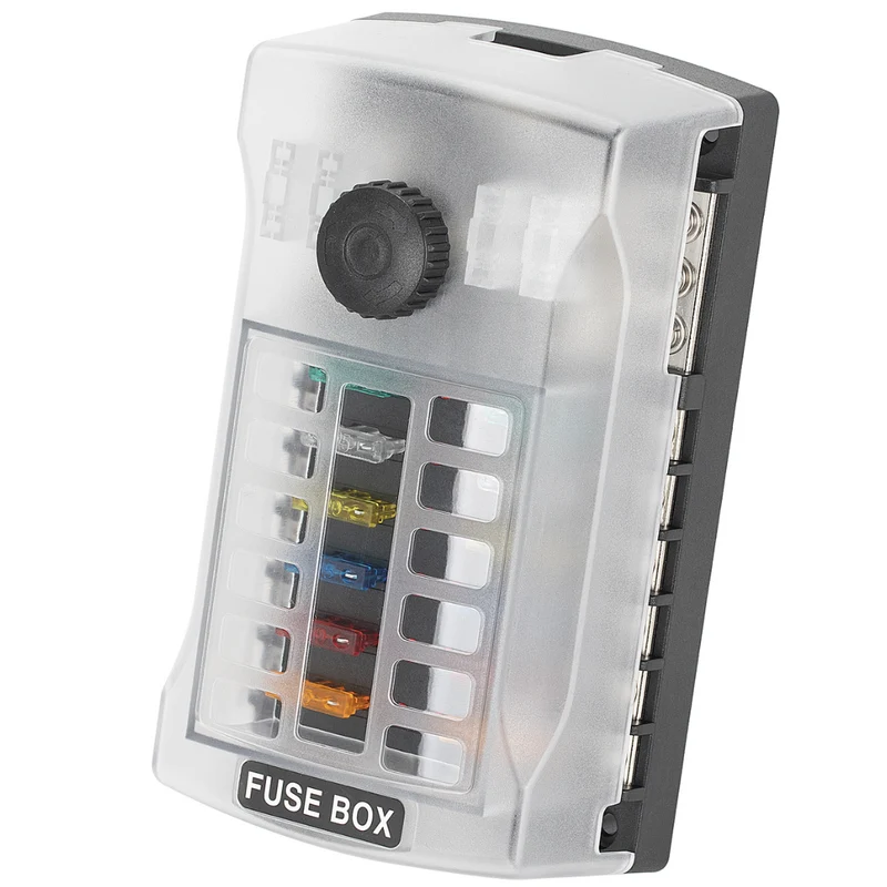 12 Way Blade Split Fuse Box 300A Stud / 2 x Positive & 1 x Negative Busbar