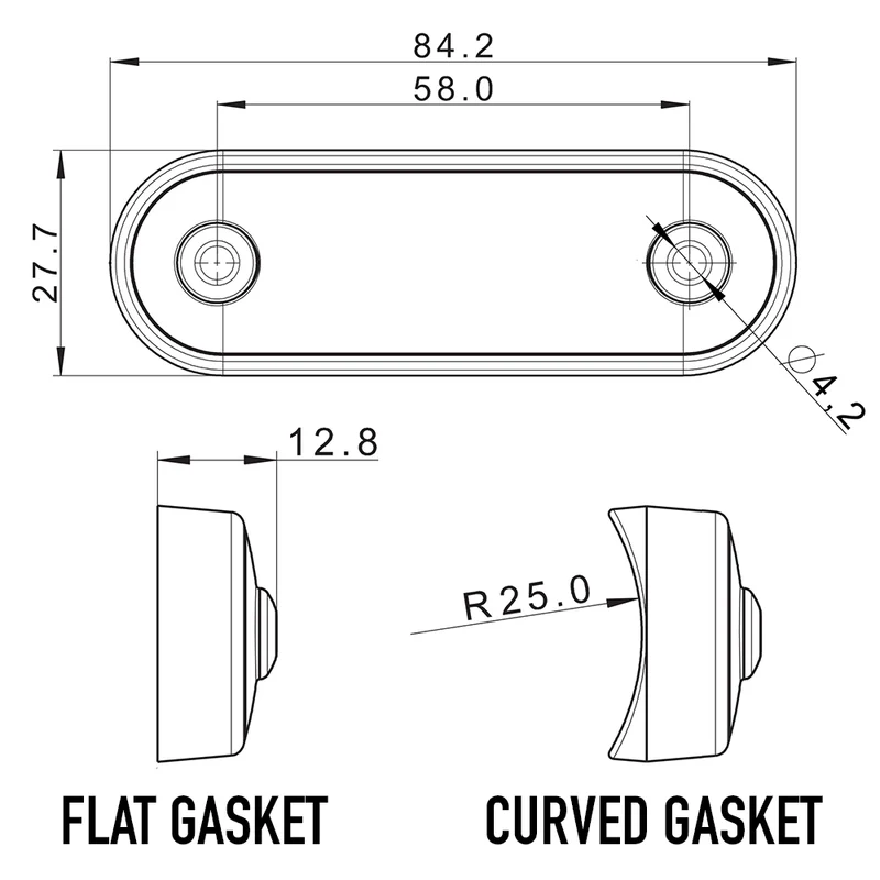 LED Marker Lights with Smoked Dark Lens