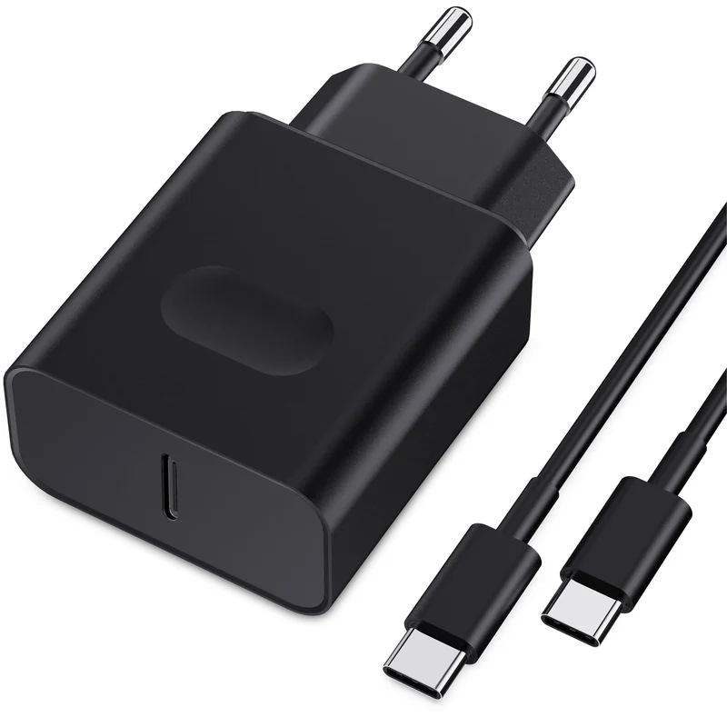 45W USB C Caricatore Caricabatterie per Samsung Galaxy S25 S24 S23 S23+ /S23 Ultra/S22/S21/S20/Note20/A73/A53/S10 con 2M Cavo, Nanaisse USBC Presa Carica Alimentatore Tipo C Spina Ricarica Adattatore