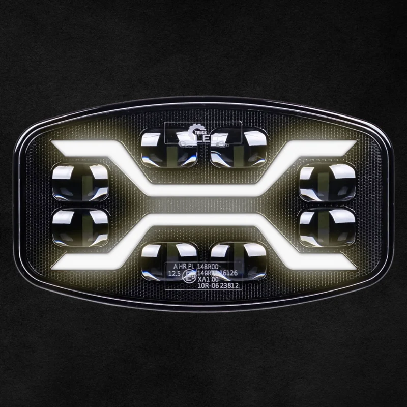 Dark X-Spider LED Spot Light with White DRL & Strobe Function / 9"