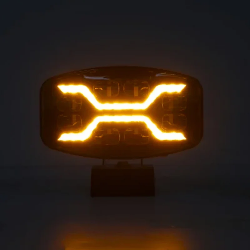 Dark X-Spider LED Spot Light with White DRL & Strobe Function / 9"