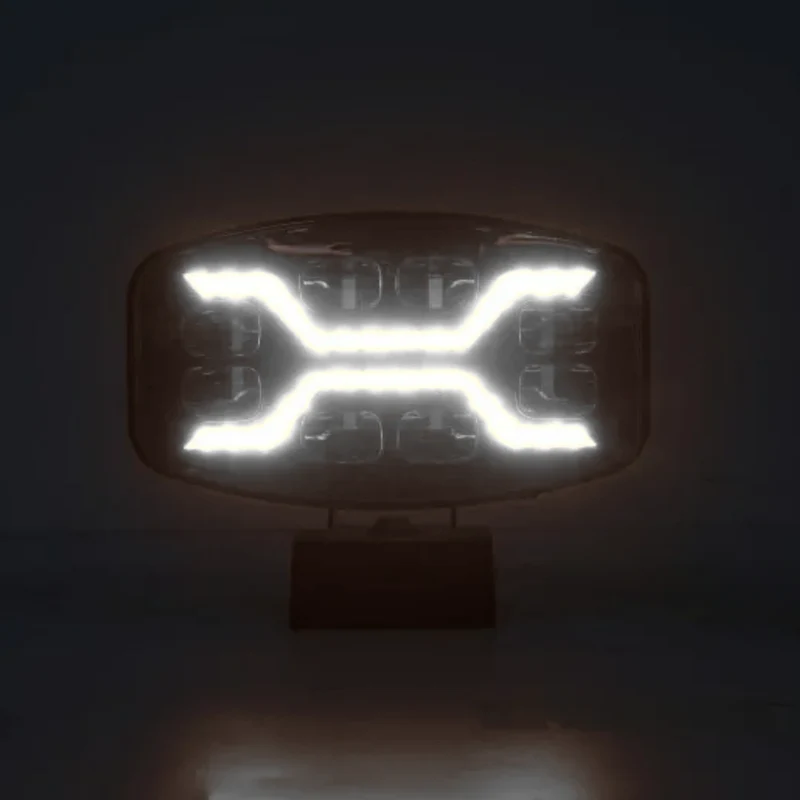 Dark X-Spider LED Spot Light with White DRL & Strobe Function / 9"