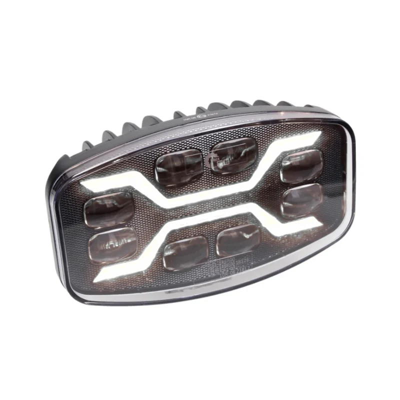 Dark X-Spider LED Spot Light with White DRL & Strobe Function / 9"