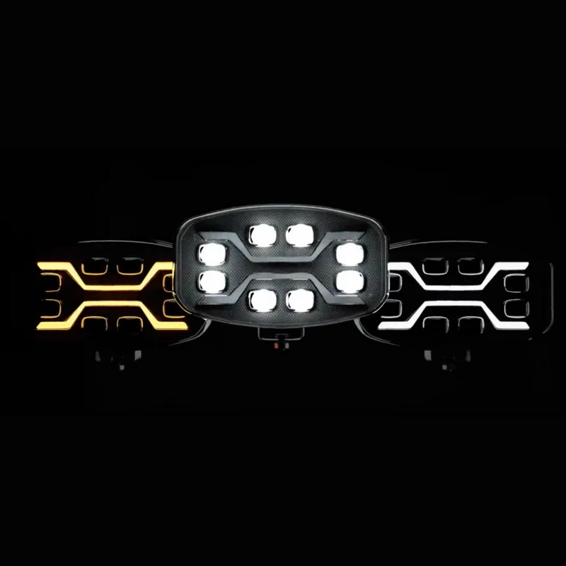 Dark X-Spider LED Spot Light with White DRL & Strobe Function / 9"