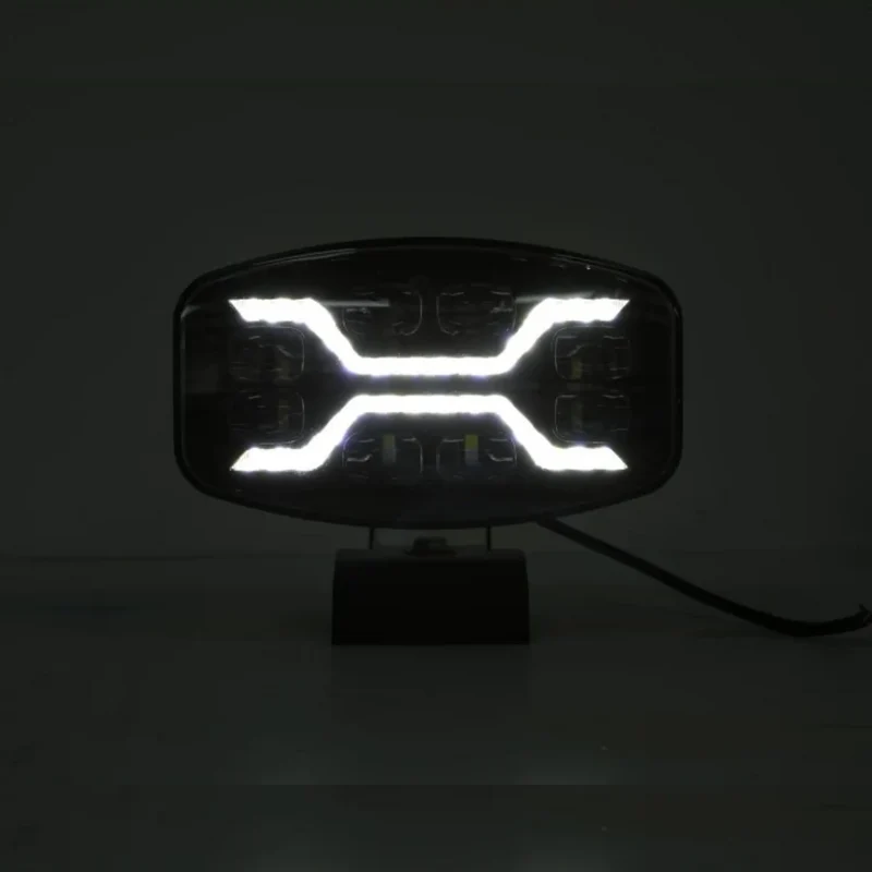 Dark X-Spider LED Spot Light with White DRL & Strobe Function / 9"