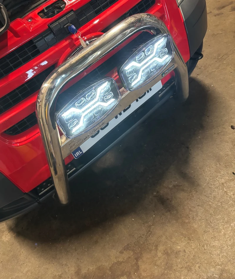 Dark X-Spider LED Spot Light with White DRL & Strobe Function / 9"