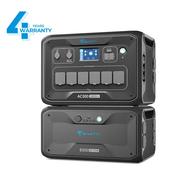 Kit Generatore di Corrente Bluetti 3000W 3072Wh AC300 + B300 di Riserva