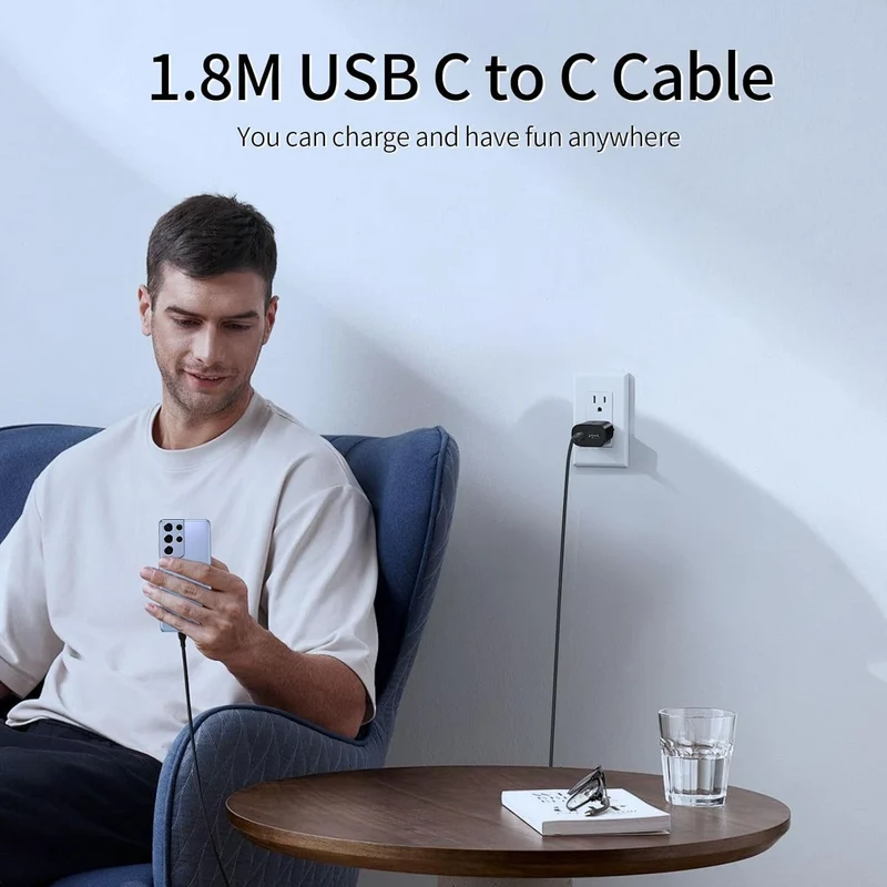 Caricabatterie Sumsamg 25W,Caricatore USB C Rapido a doppia porta per Sumsamg Galaxy S22/S22 Ultra/S21 Ultra 5G/S21 FE/S20/S10/S9/A13,Caricabatterie Sumsamg Veloce con Tipo C Cavo