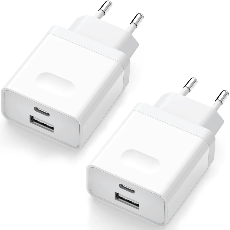 2Pcs Caricatore USB C, Presa 20W Replacement for iPhone 16 15 14 13 12 11 Pro Max SE XS XR 8 7 6S Plus Mini SE,Galaxy, Alimentatore Caricabatterie Spina Rapido Adattatore Muro Type Adapter Wufuera