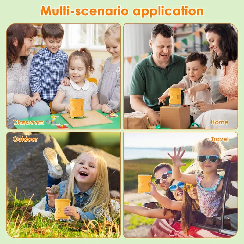 Microscopio Bambini, Temodu Microscopio Digitale da 2.0‘’, Elettronico Portatile 1000X con 8 luci LED Regolabili, può essere utilizzato come regalo di compleanno o di Natale 3 agli
