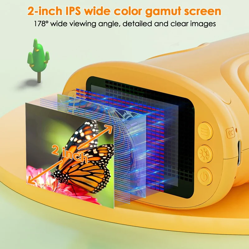 Microscopio Bambini, Temodu Microscopio Digitale da 2.0‘’, Elettronico Portatile 1000X con 8 luci LED Regolabili, può essere utilizzato come regalo di compleanno o di Natale 3 agli