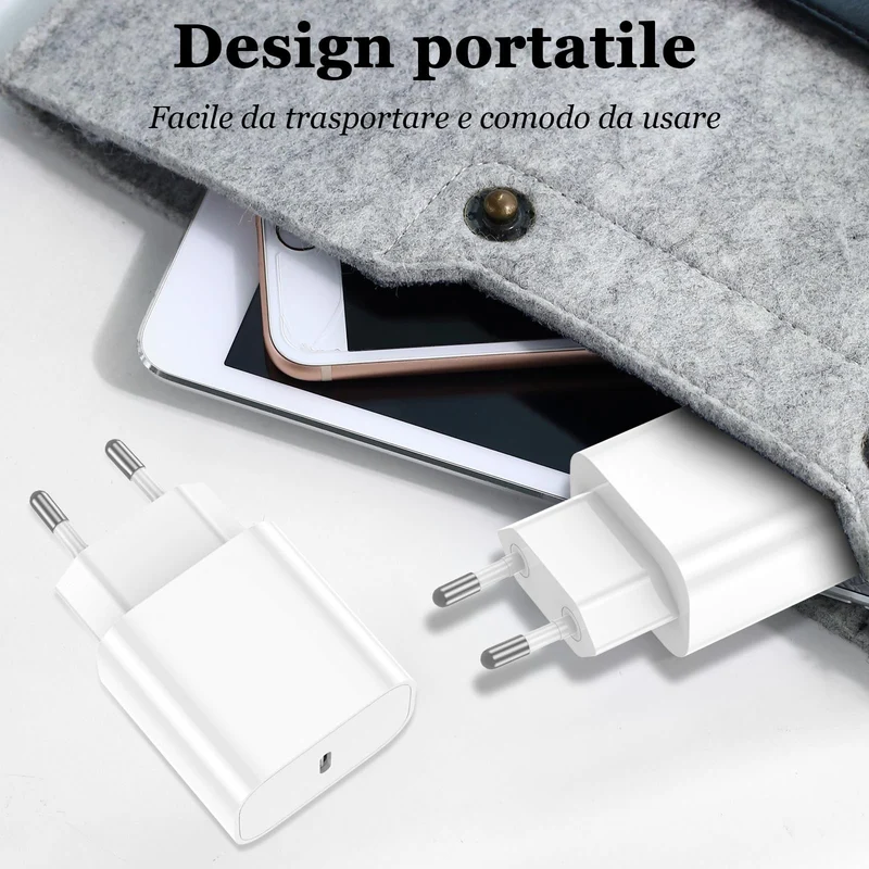 Caricatore per IPhone,2 Pack Caricabatterie USB C Rapido Alimentatore Presa With 2Pack 2M USB C- Lightning Spina Per IPhone 14/13/12/11/Pro/Pro Max/XS/XR/X/SE/iPad/Adattatore Caricabatteria Veloce