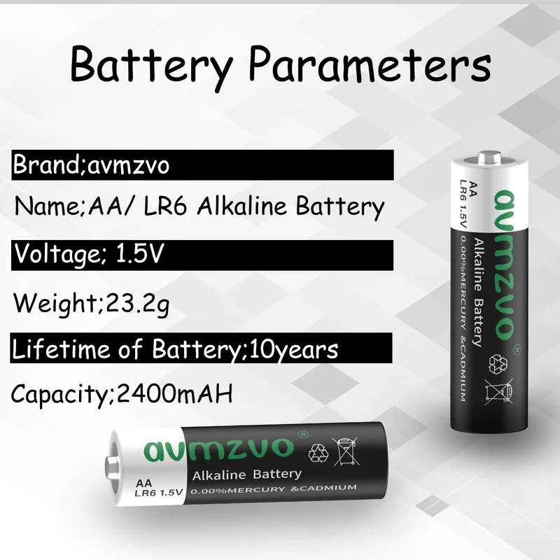 avmzvo Batterie AA, 80 pezzi, LR6 alcaline da 1,5 V, potenza durevole, potente, può essere utilizzata per giocattoli, sveglia e altri dispositivi elettronici