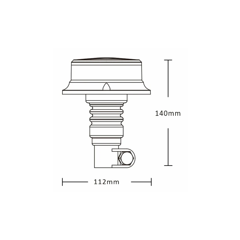 Faro LED ambra con montaggio Flexi-DIN / Flat Top