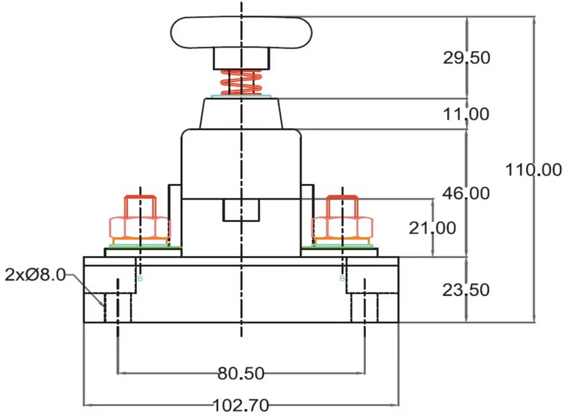 Interruttore di isolamento della batteria per impieghi gravosi con maniglia girevole / 2500 A max