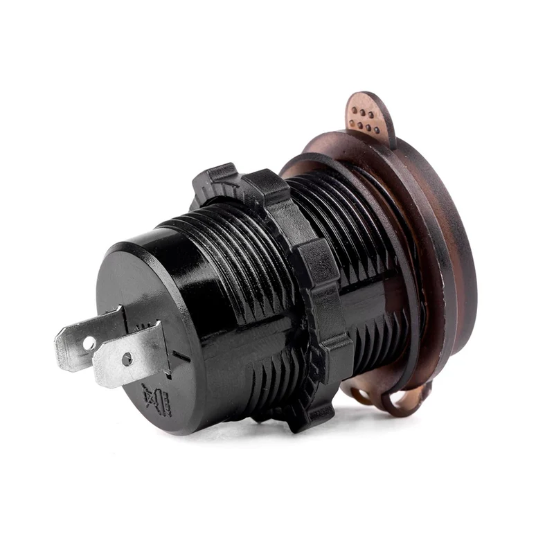 Doppio caricatore USB con voltmetro digitale 12/24V