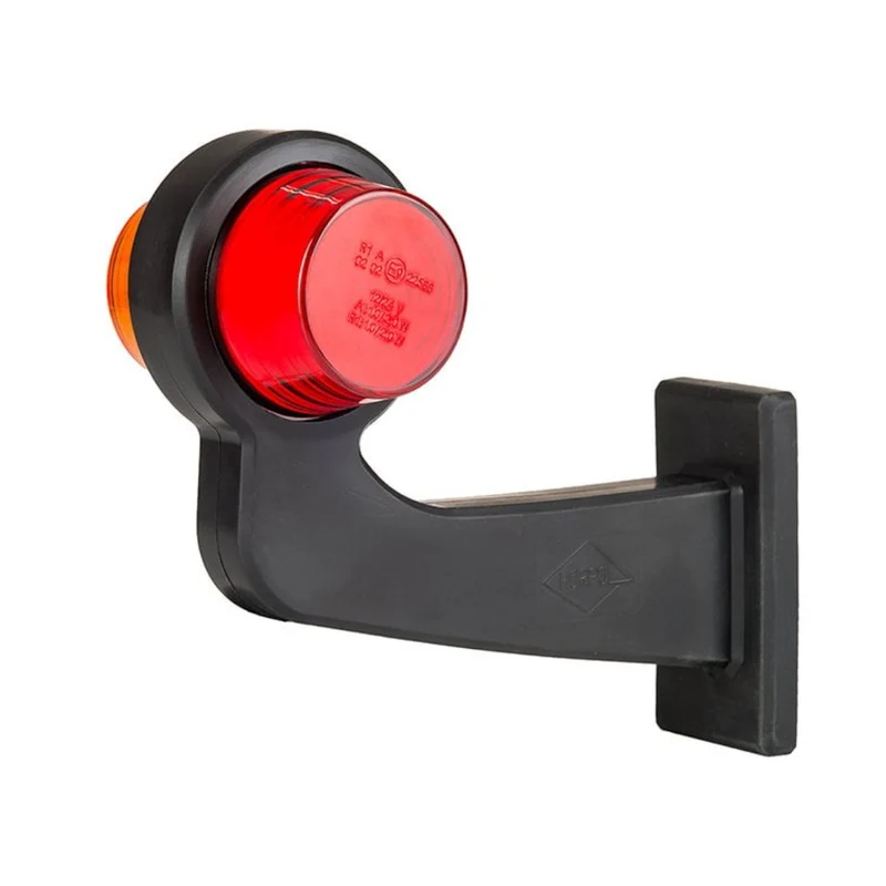 Faro di segnalazione danese vecchio stile con braccio lungo / Neon ambra e rosso