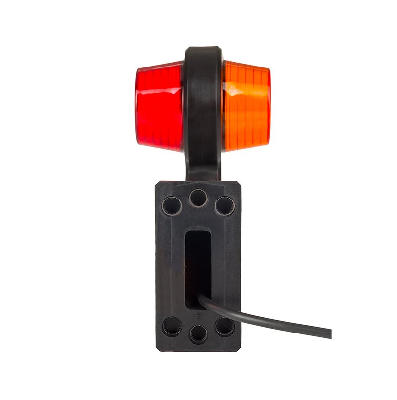 Faro di segnalazione danese vecchio stile con braccio lungo / Neon ambra e rosso