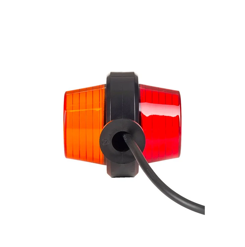 Faro di segnalazione corto danese vecchio stile / Lente al neon ambra e rossa