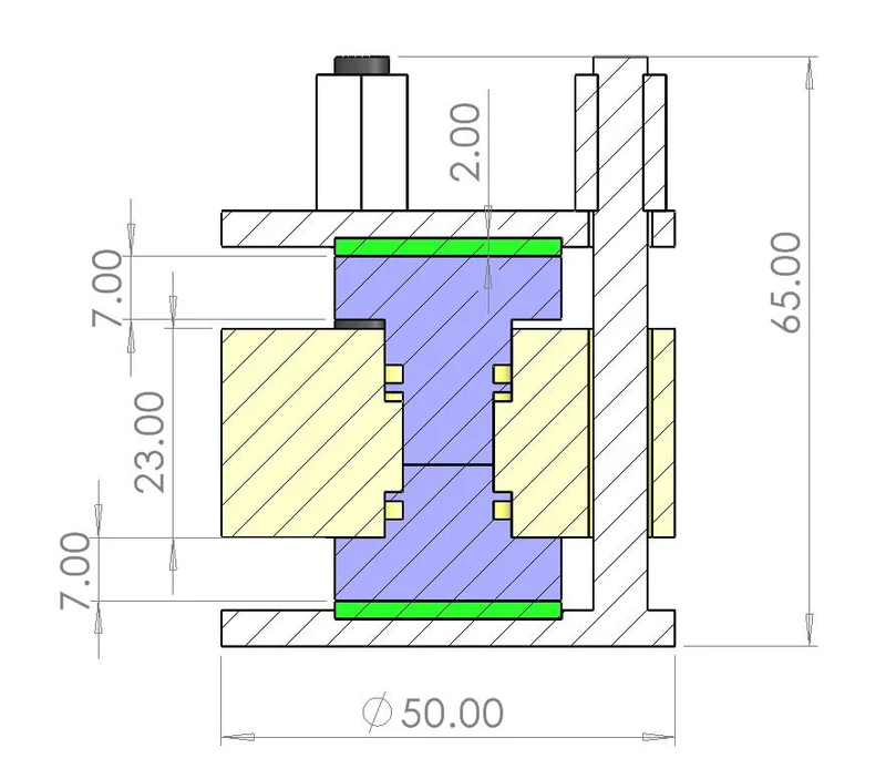 Kit standard di morsettiera e cella di prova per batterie a stato solido, modello GT01 CG