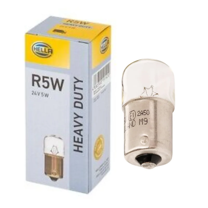 Lampadine per luci posteriori Hella 24 V per camion/5 W SCC/Contatto singolo piccolo/N. 149/Confezione da 10