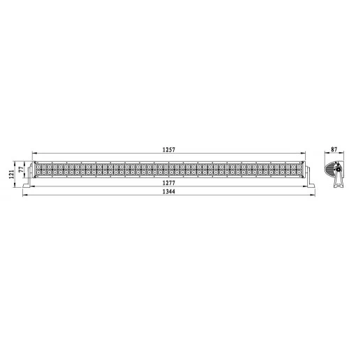Barra luminosa a LED dritta / Fascio di inondazione / 96x LED / 1344 mm