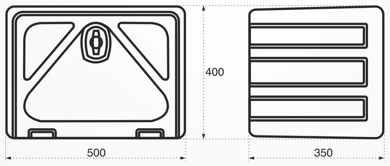 Stabilo Tool Box for Commercial Vehicles / 500 x 400 x 350mm