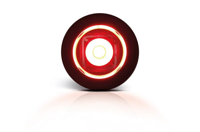 LED Bulls Eye Round Marker Lamp with Flat & Curved Gasket