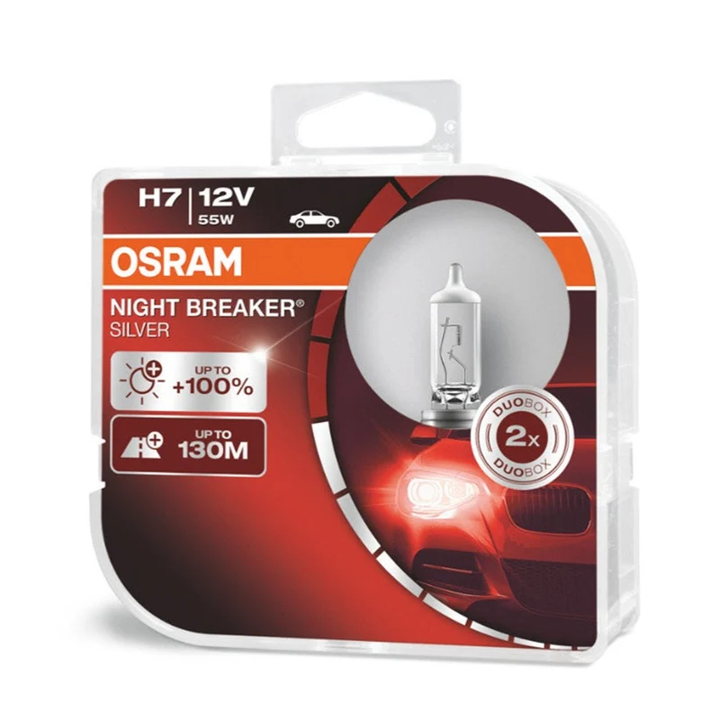 Osram H7 12V NIGHT BREAKER SILVER +100% / Pack of 2