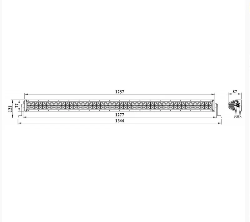 Curved LED Light Bar / Flood Beam / Curved / 96x LED / 1344mm