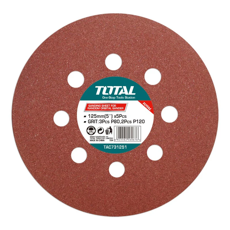 Set 5 dischi abrasivi per levigatrici rotorbitali