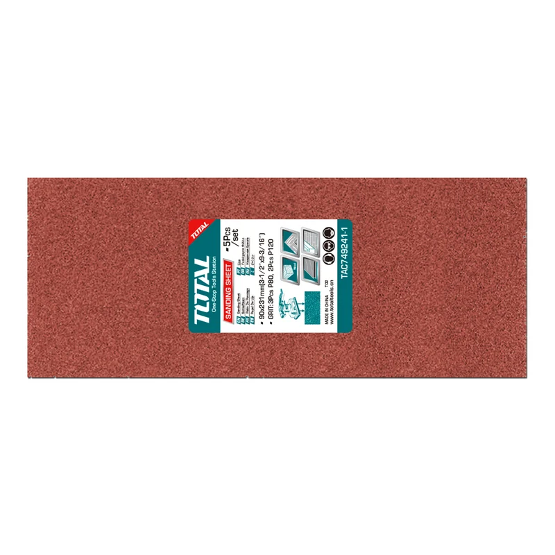 Set 5 fogli abrasivi per levigatrici orbitali