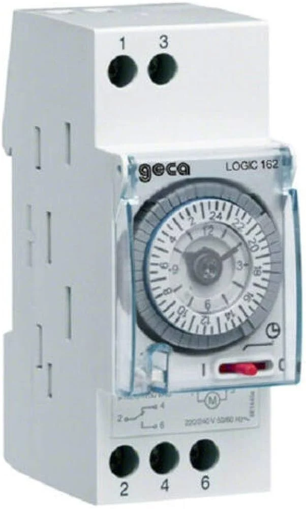 Interruttore Orario Elettromeccanico Geca Logic 162 2 Moduli