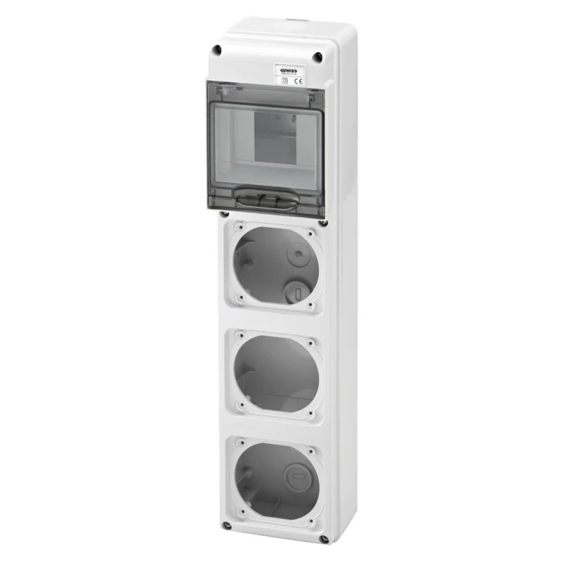 Quadro Q-DIN 5 Moduli IP65 con 3 Flange IEC 309 16A Gewiss – GW68001N