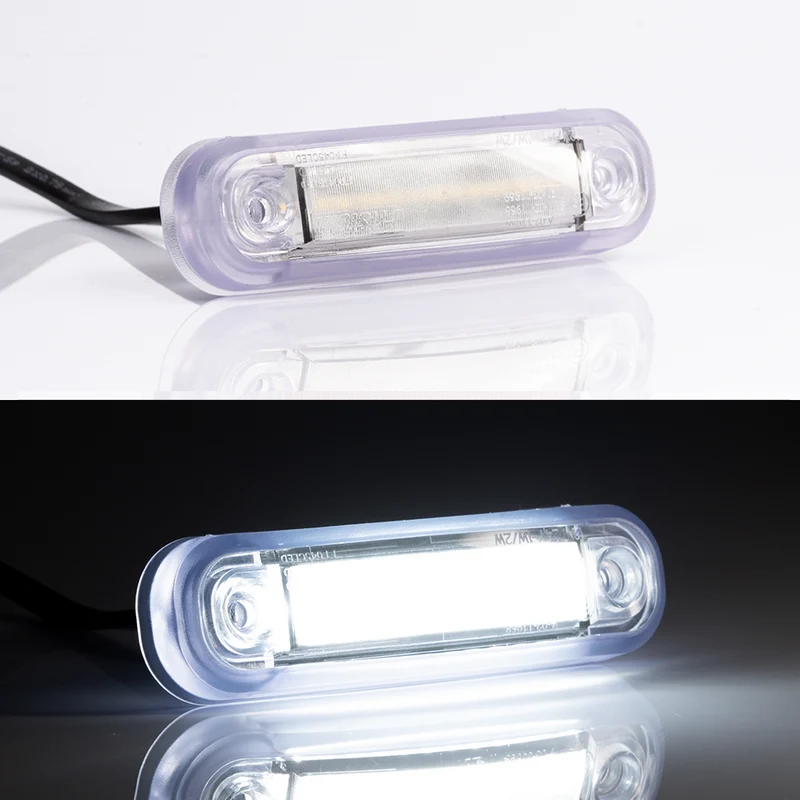 Neon Effect LED Marker Light with Transparent Gasket / White