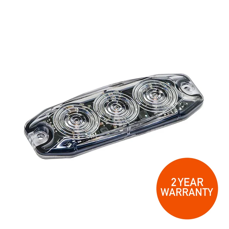 LED Low Profile Hazard Warning Strobe Light / Red, Amber, Blue & White