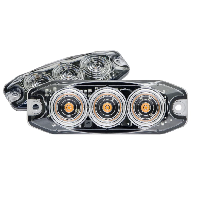 LED Low Profile Hazard Warning Strobe Light / Red, Amber, Blue & White