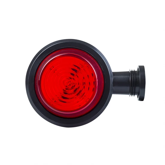 Old School Danish Short LED Outline Marker Light / Red & Clear Lens