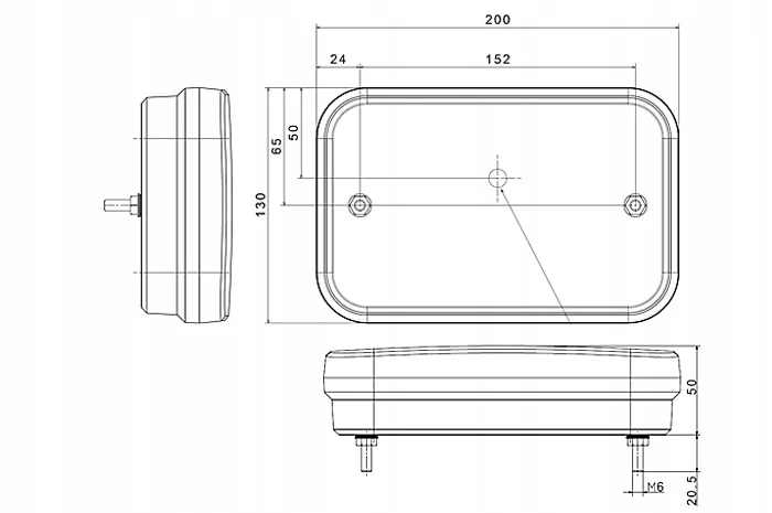 Lampada da rimorchio a LED Fristom FT-270 per veicoli a 12 V