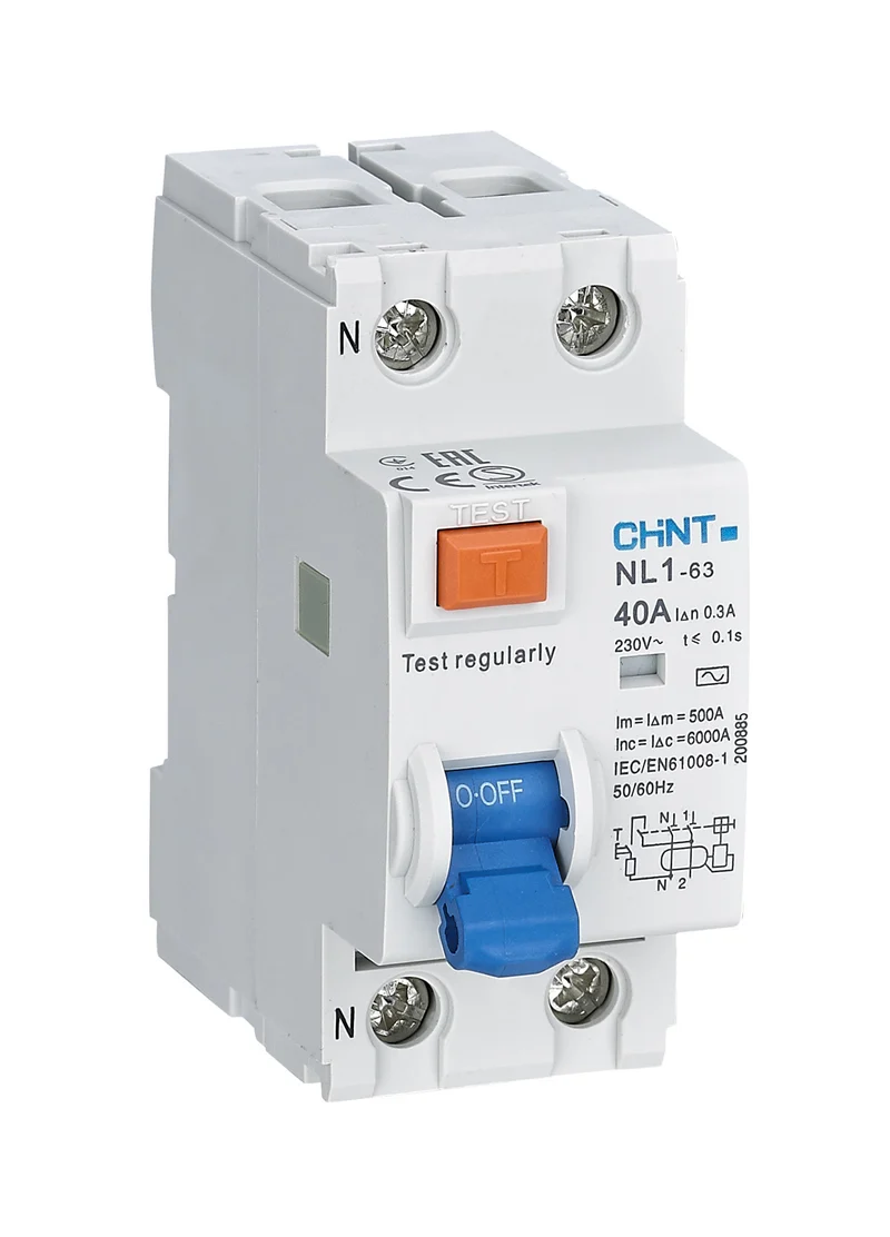Interruttore Differenziale Puro Chint NL1-63 2P 25A 30mA Tipo AC – 200212
