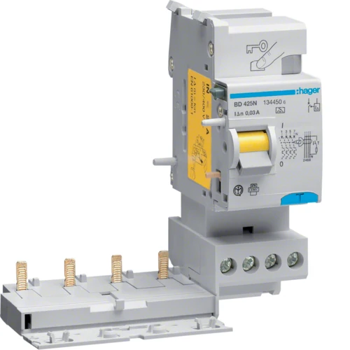 Blocco Differenziale Hager 4P 30mA Tipo A/AC 3 Moduli