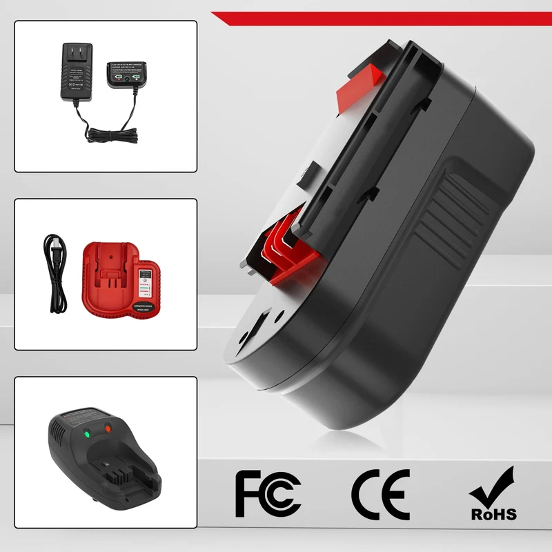 Moticett 18V 3.6Ah HPB18 Ricambio per Black Decker Batteria NI-MH Compatibile per Black Decker A1718 A18 A18E A18NH HPB18 HPB18-OPE Firestorm FS180BX FS18BX FS18FL FSB18 NST2118 244760-00