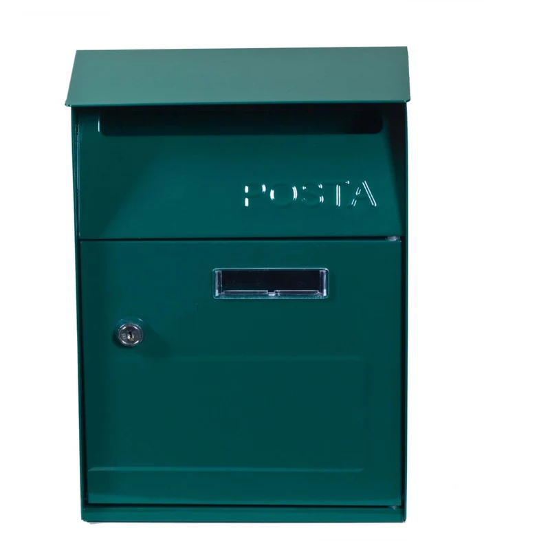 Cassetta Postale Posta Acciaio Verde Grande Esterno Interno Condominio Singola